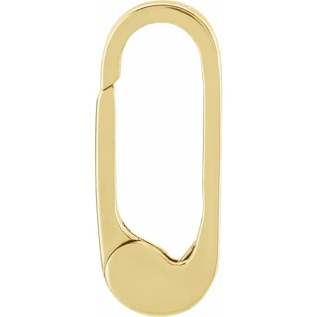 14K yellow gold bail pendant enhancer paperclip design charm holder for gemstone necklaces OpalOra