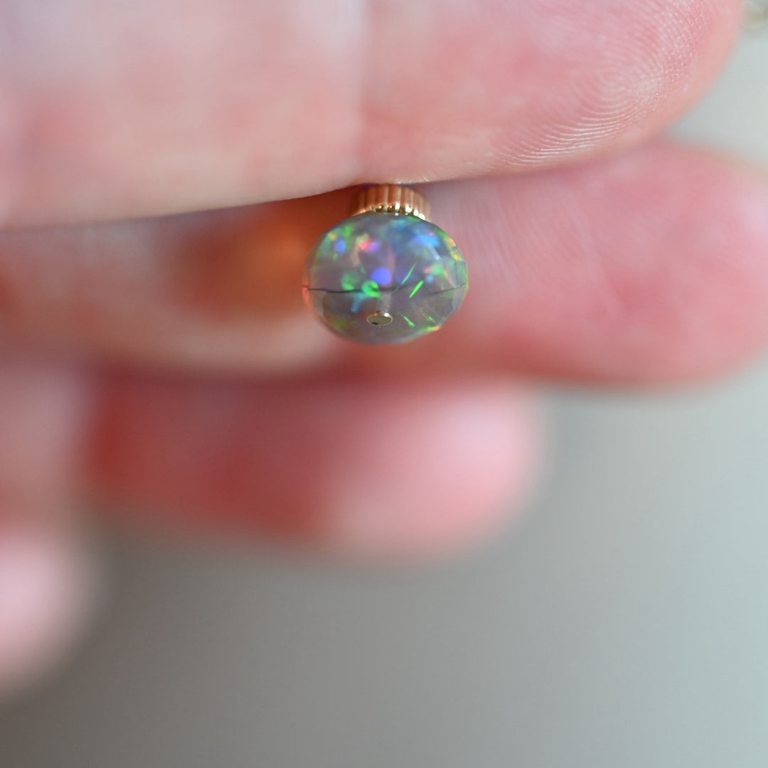 Pick Your Own Opal Charm Pendant (4) - 14K Gold