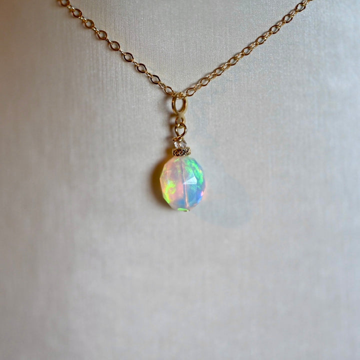 Pick Your Own Opal Charm Pendant (4) - 14K Gold