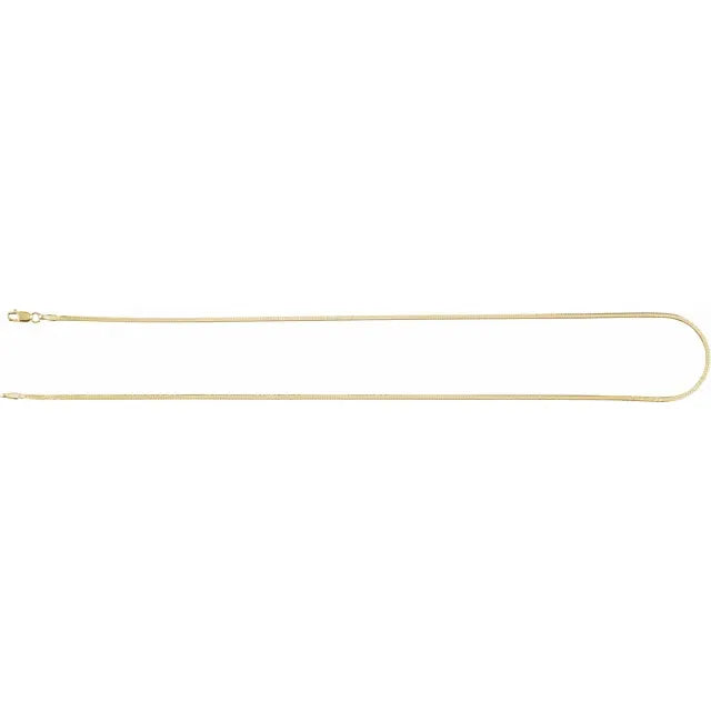 1.6 mm Herringbone Chain 14K Gold