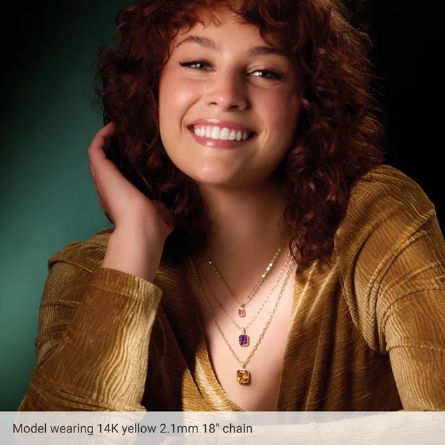 14K Rose 2.1 mm Paperclip-Style 18" Chain
