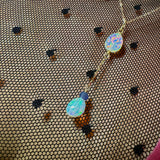 Hologram opal. Rare opal with pink and purple honeycomb. Rare natural genuine opal jewelry. Tanzanite and opal. Opal in 14k solid yellow gold. Opalora jewelry. High quality