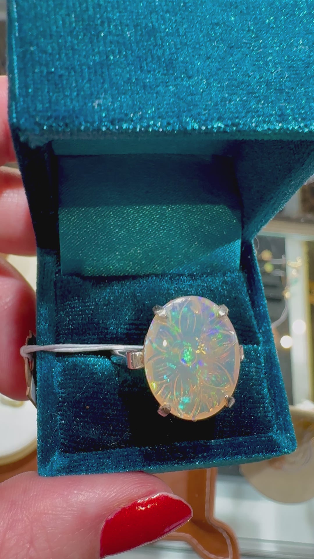 In Bloom Opal Ring - Sterling Silver