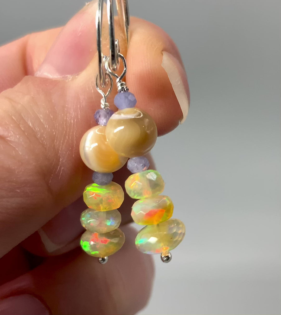 Starlight Opal Earrings