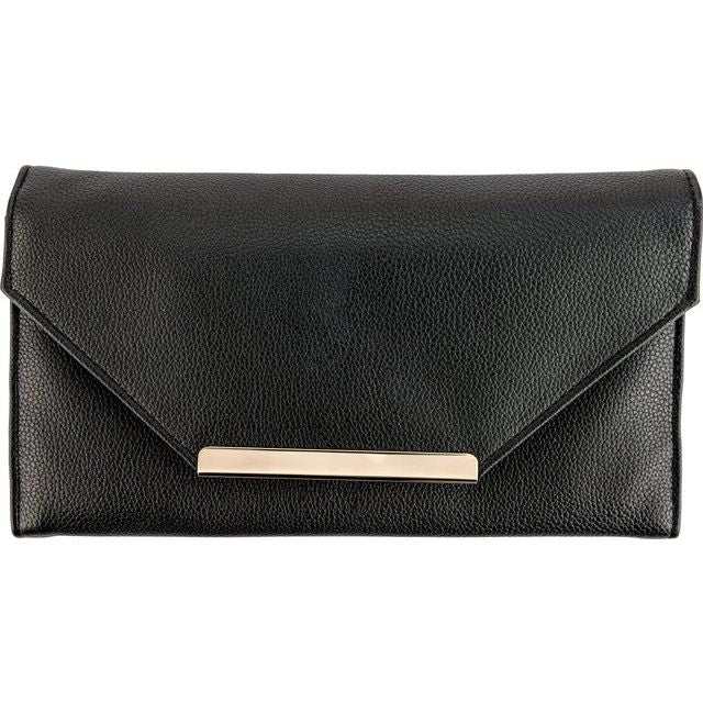 Black Leatherette Jewelry Clutch - OpalOra Jewelry