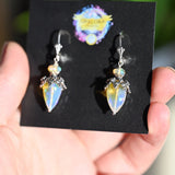 Blue Aura Talisman Earrings - Sterling Silver - OpalOra Jewelry