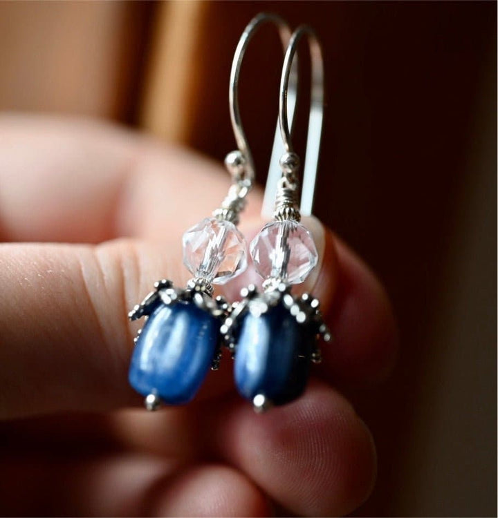 Blue Morpho Kyanite Earrings - OpalOra Jewelry