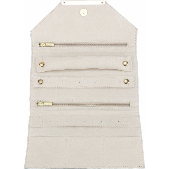 Blush Leatherette Jewelry Clutch - OpalOra Jewelry