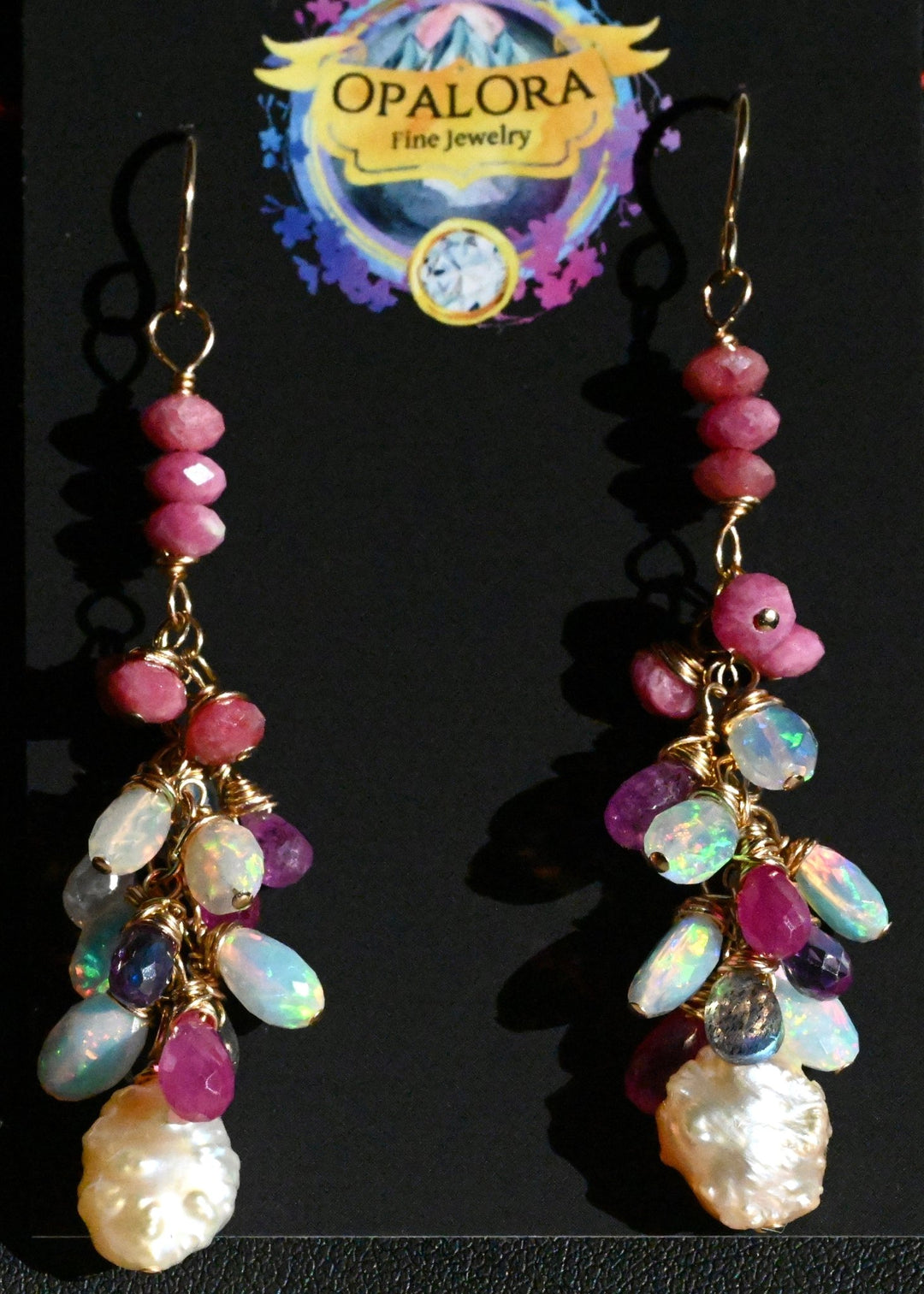 Celestial Garden Cluster Earrings - OpalOra Jewelry