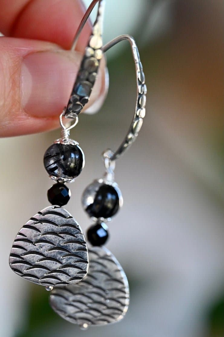 Dark Patina Dangle Earrings - OpalOra Jewelry
