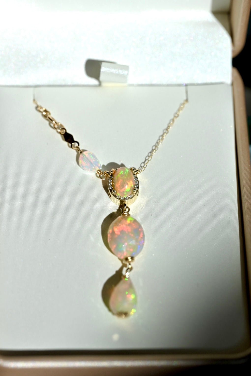 Drops of Sunshine Pendant 14K Solid Gold - OpalOra Jewelry