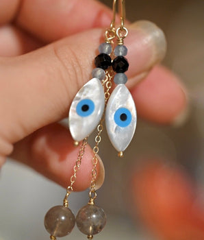 Evil Eye Earrings - OpalOra Jewelry