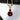 Wine Red Garnet and Black Spinel Pendant.