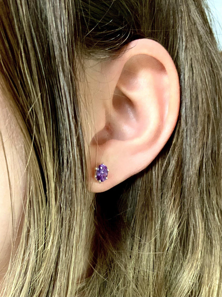 Pure Purple Amethyst Earrings.