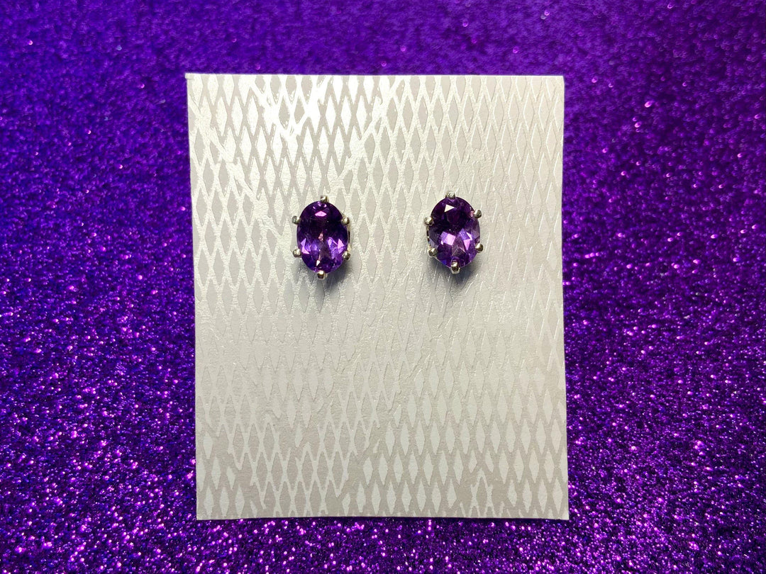 Pure Purple Amethyst Earrings.