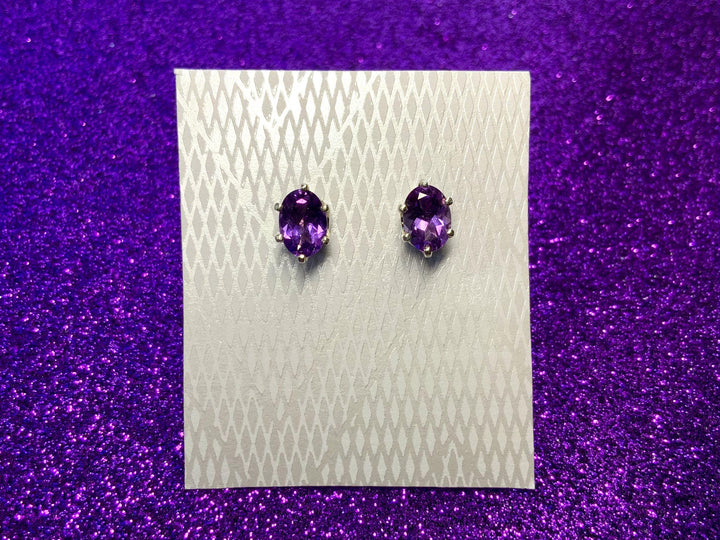 Pure Purple Amethyst Earrings.