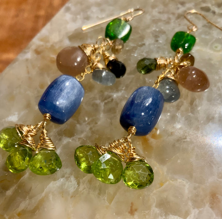 Rainbow Boa Earrings.