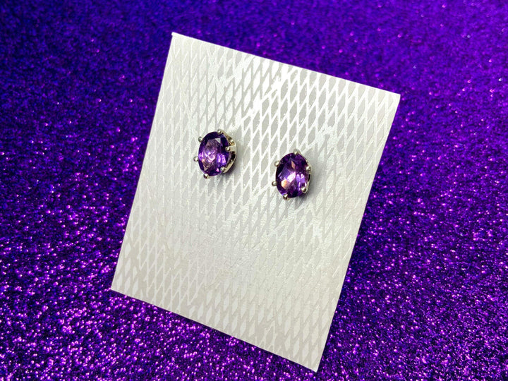 Pure Purple Amethyst Earrings.