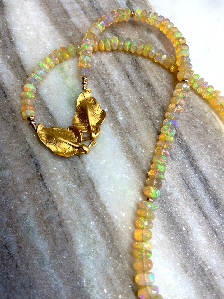 Eternity Circle Opal Necklace.