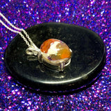 Ancient Fires Mexican Galaxy Opal Pendant.