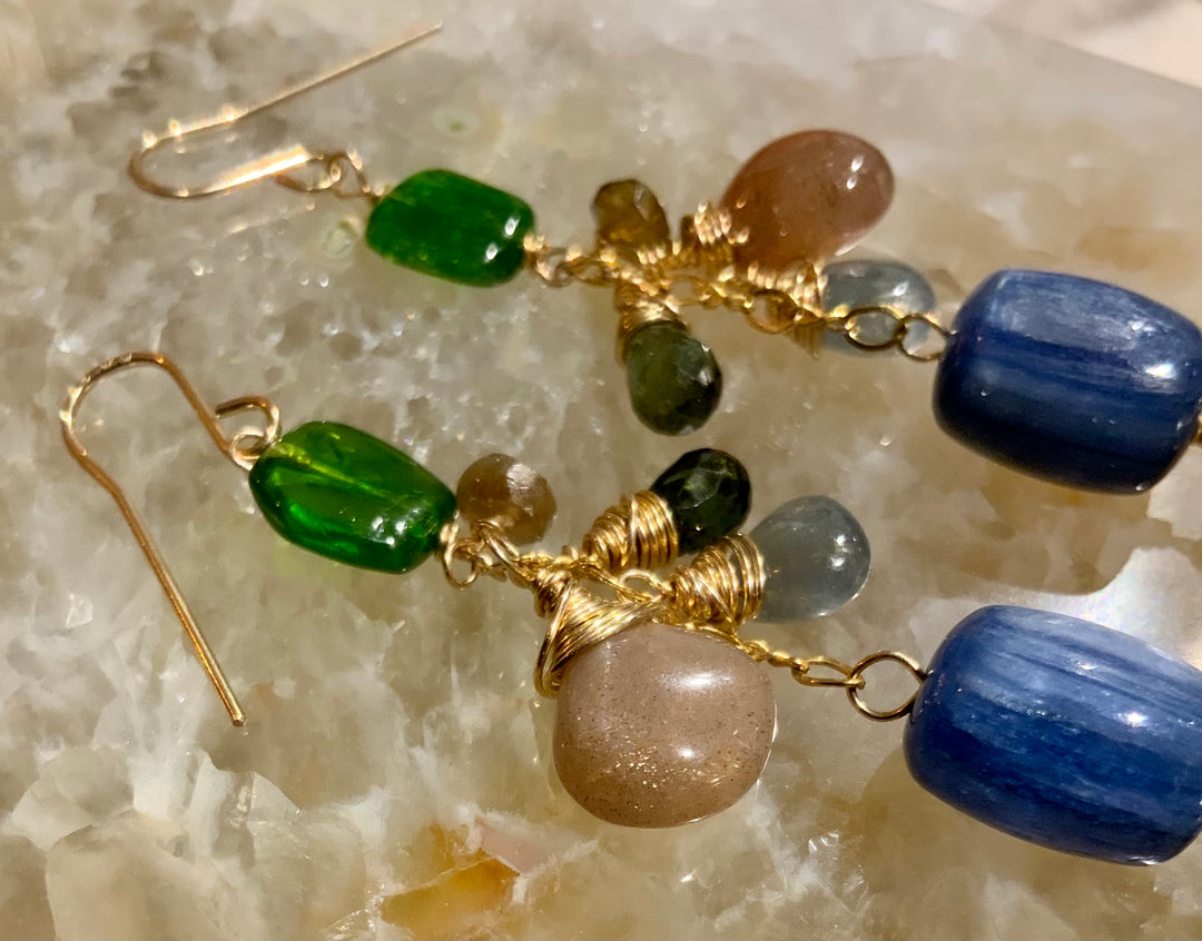 Rainbow Boa Earrings.
