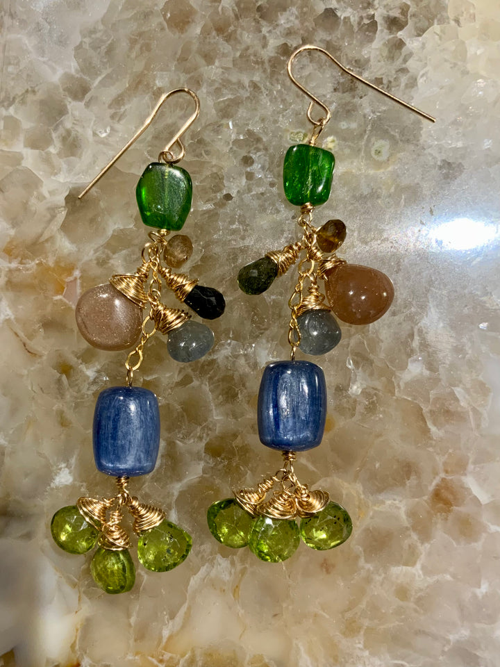 Rainbow Boa Earrings.