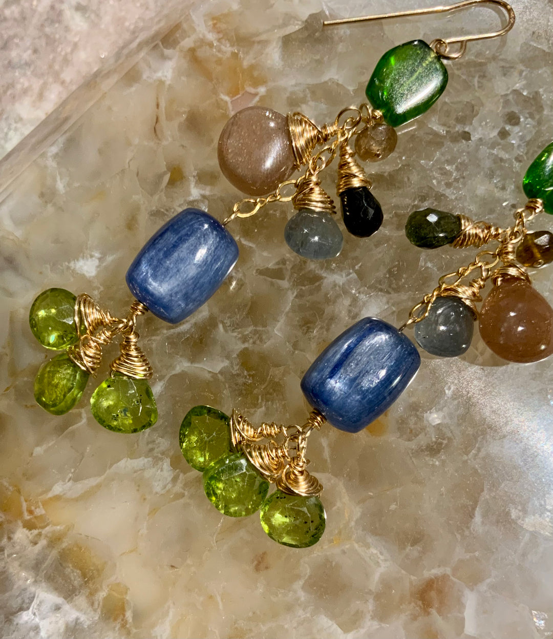 Rainbow Boa Earrings.