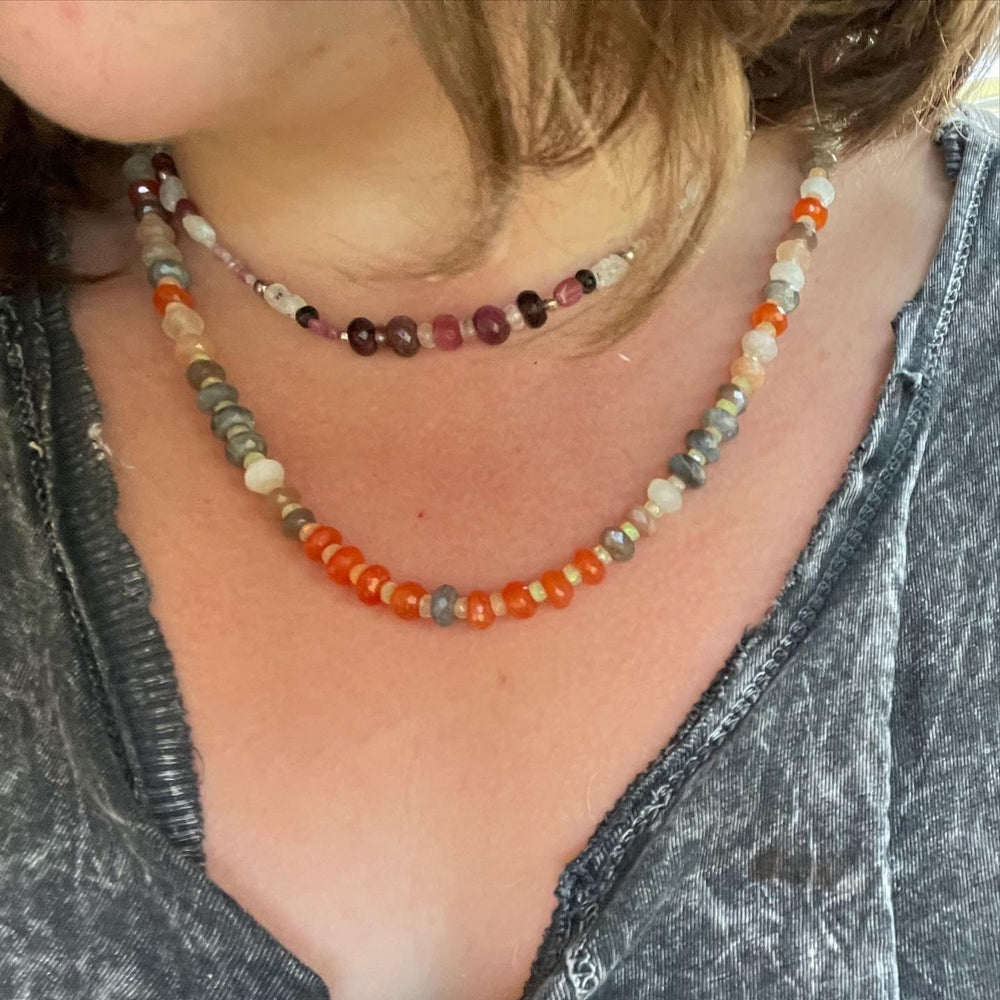 Juicy Opal and Moonstone Necklace - OpalOra Jewelry
