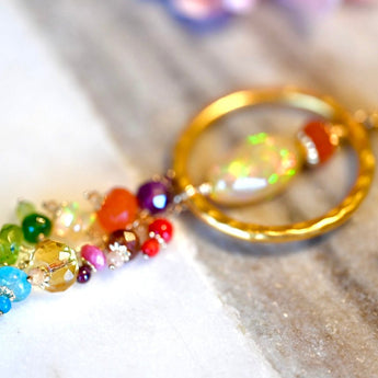 Kaleidoscope Infinity Opal Pendant - OpalOra Jewelry