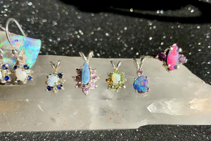 Kindness Australian Opal Sunburst Pendant - OpalOra Jewelry