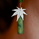 Leafy Green Jade Earrings - OpalOra Jewelry
