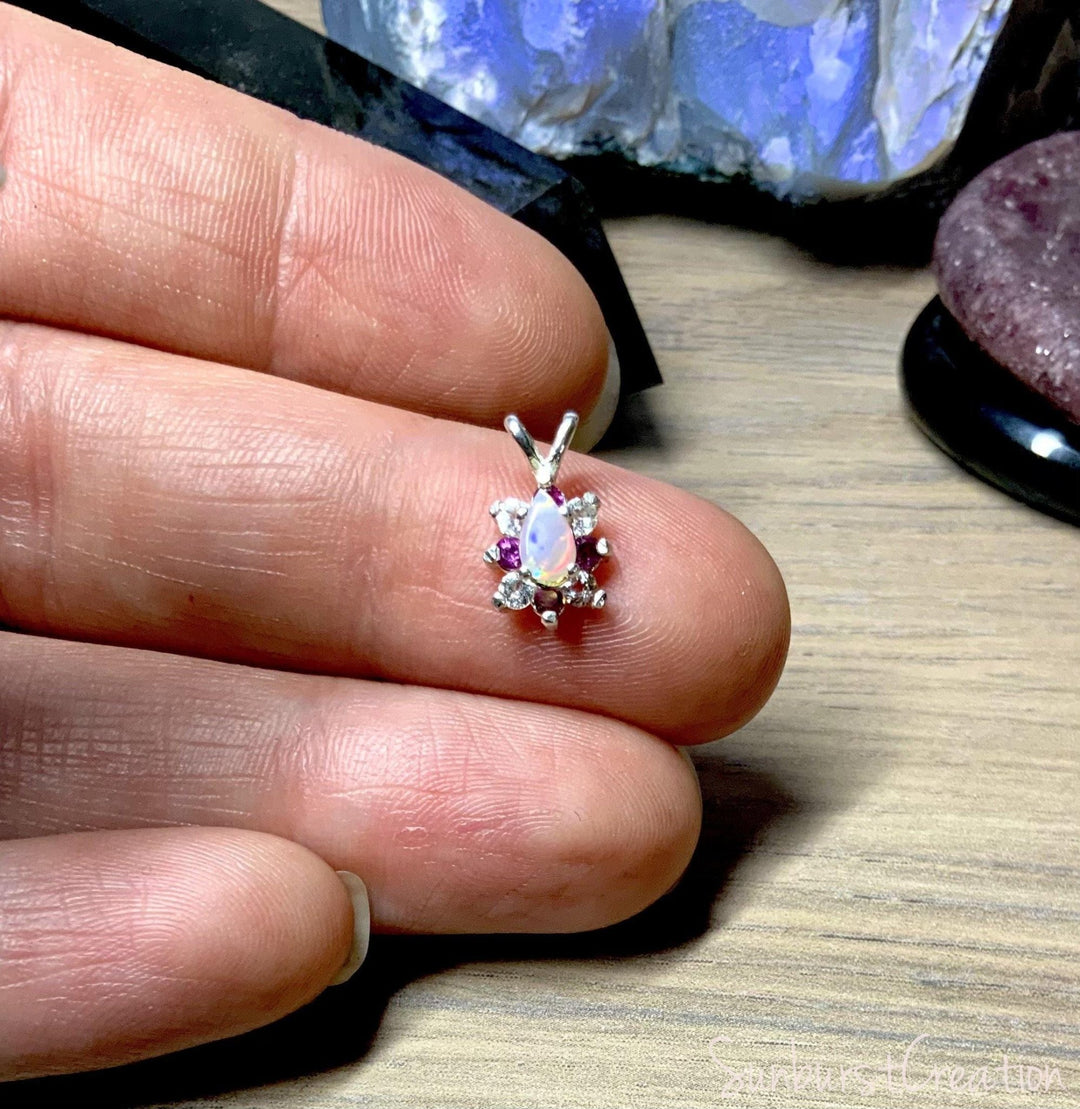 Love Sunburst Opal Petite Pendant - Sunburst Creation Jewelry
