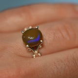 My Mood Ring, Natural Ethiopian Black Opal - OpalOra Jewelry