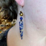 North West Dangle Earrings. Sodalite Drops. - Sunburst Creation Jewelry