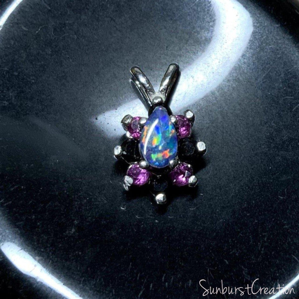 Passion Sunburst Opal Petite Pendant - Sunburst Creation Jewelry