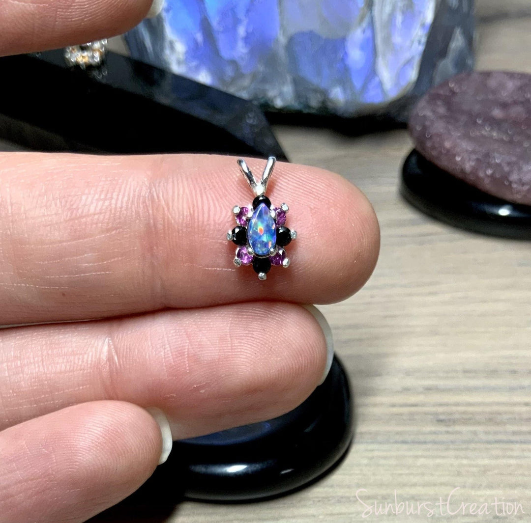 Passion Sunburst Opal Petite Pendant - Sunburst Creation Jewelry