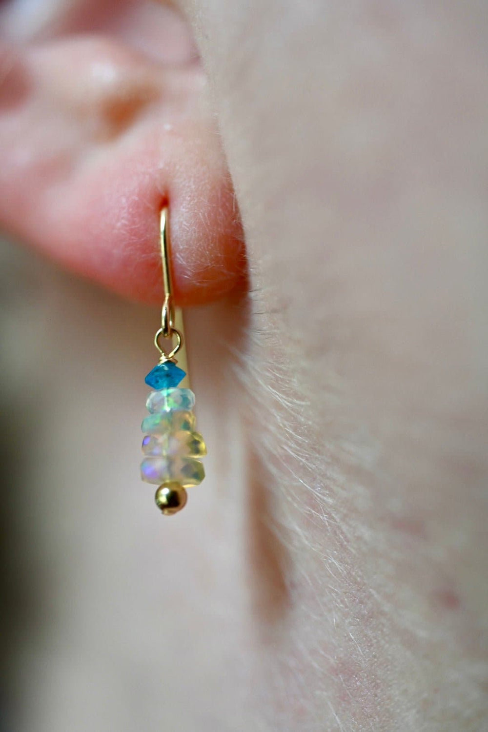 Petite Opal Stack Earrings - OpalOra Jewelry