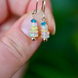 Petite Opal Stack Earrings - OpalOra Jewelry