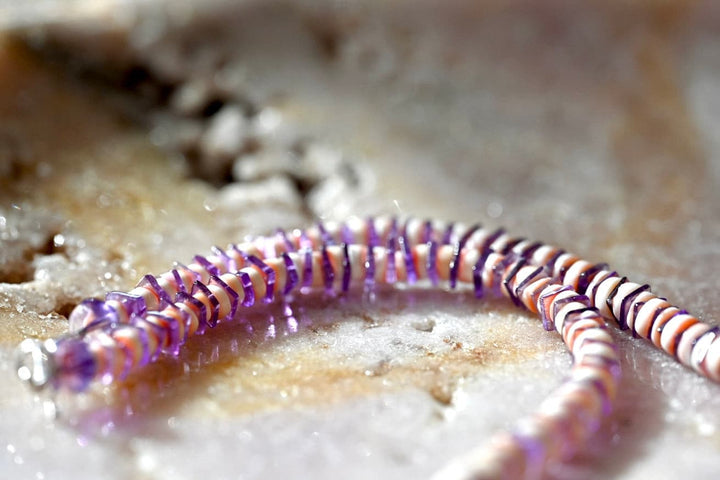 Pink Coral and Amethyst Necklace - OpalOra Jewelry