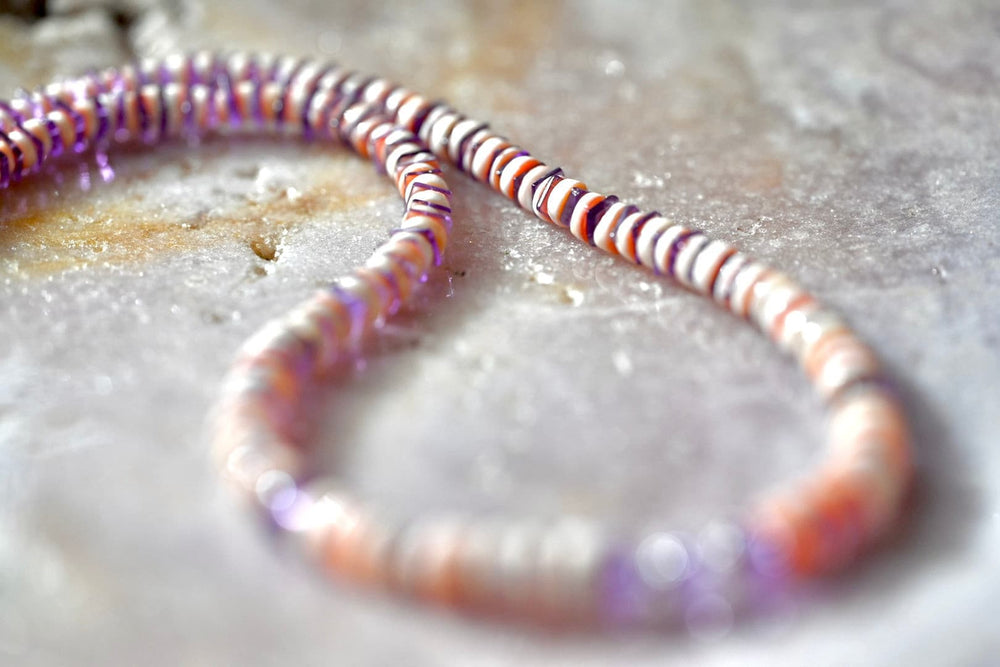 Pink Coral and Amethyst Necklace - OpalOra Jewelry