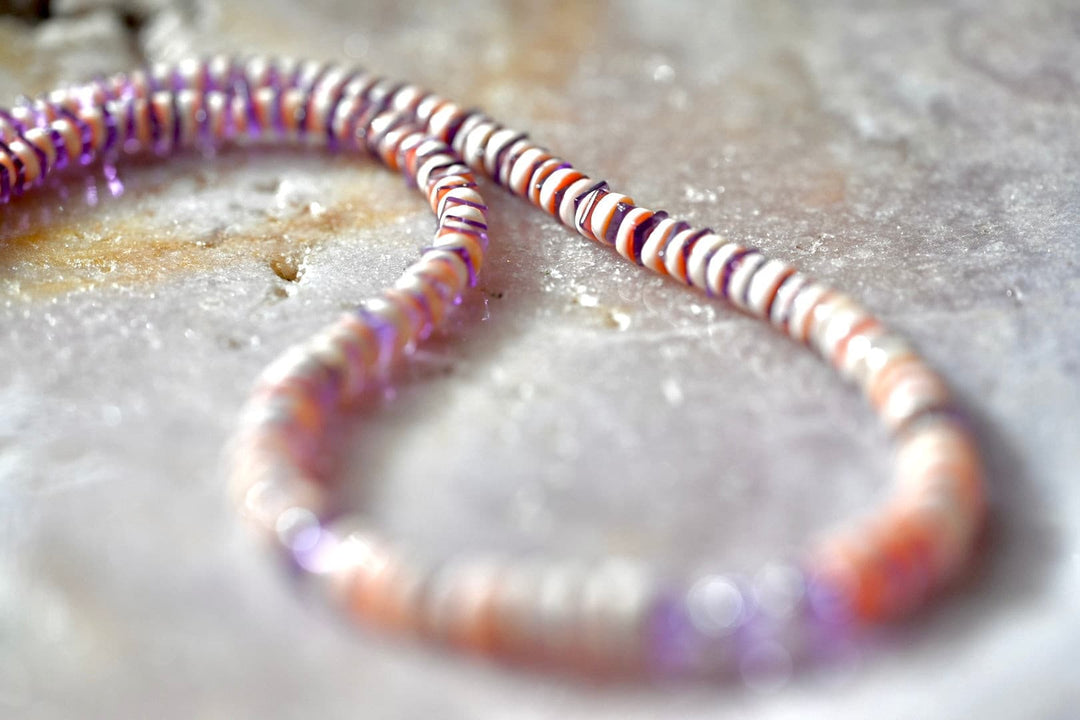 Pink Coral and Amethyst Necklace - OpalOra Jewelry