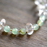 Prehnite and Quartz Necklace - OpalOra Jewelry