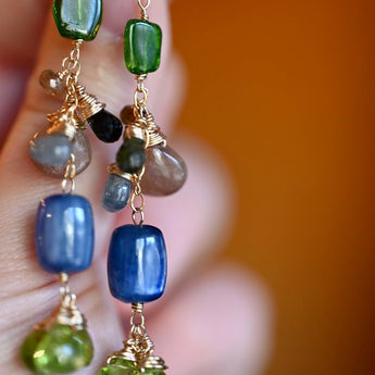 Rainbow Boa Earrings - OpalOra Jewelry