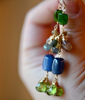 Rainbow Boa Earrings - OpalOra Jewelry