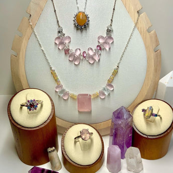 Sapphire, Ruby and Rhodonite Dream Ring - OpalOra Jewelry