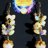 Snow Crystal Opal Earrings - OpalOra Jewelry