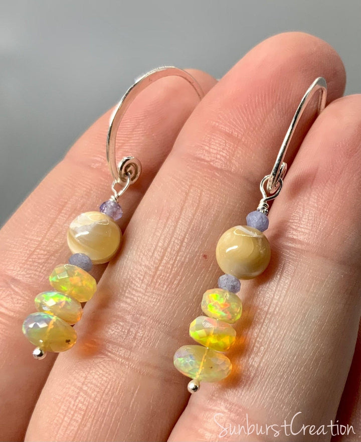 Starlight Opal Earrings - OpalOra Jewelry