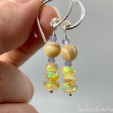 Starlight Opal Earrings - OpalOra Jewelry
