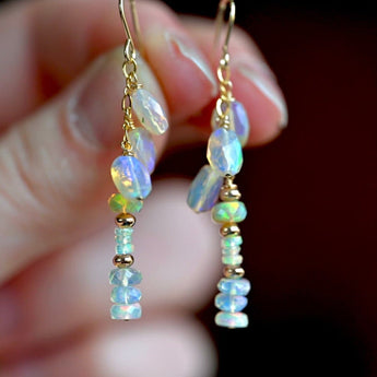 The Fountain Opal Earrings - OpalOra Jewelry