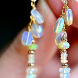 The Fountain Opal Earrings - OpalOra Jewelry